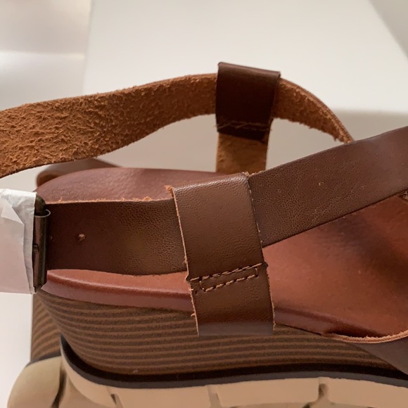 Mia girl Crisscross strap Wedge Sandals Brown 7.5,8,8.5,9.5 - Picture 10 of 12